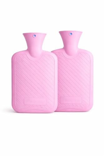 Image of FIDEO Rubber Hot Water Bag Combo Pack (1 & 2 Litre) for Hot and Cold Therapy | Non Electric Heating Bottles for Pain Relief Period Cramps Muscle Aches Back Neck Shoulder Comfort | Leak Proof Design