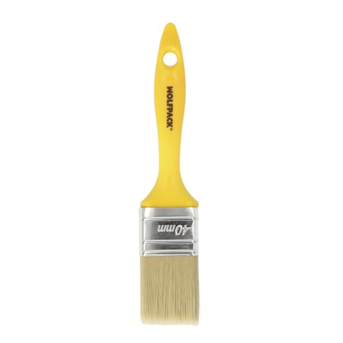Palettina professionale setola bianca larghezza 40 mm. Setole naturali manico in plastica ergonomico, pennello pittore, pennello pittura