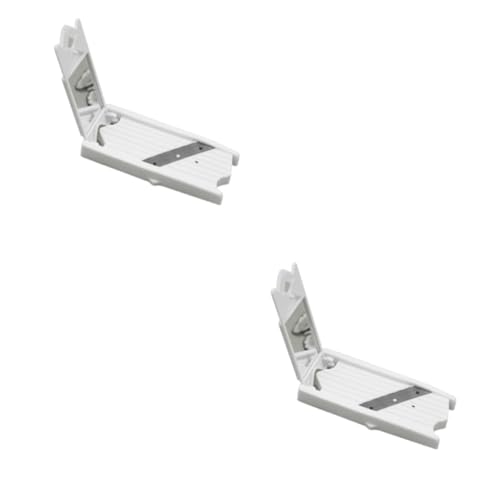 PRETYZOOM 2stücke Cucumber Slicer Mit Spiegel Kreativer Gemüseschneider Für - Lebensmittelechter Cutter Edelstahl Zufällige Farbwahl Für Gesunde Hautpflege