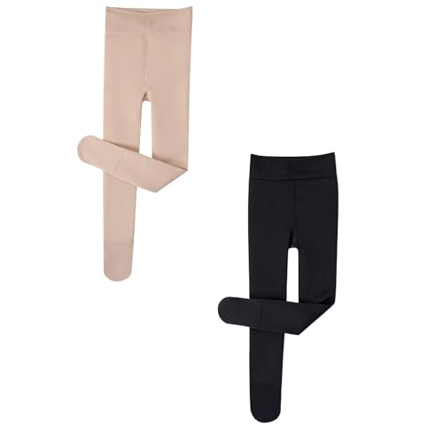 Leggings Cálidos para Niñas Invierno Opacas Medias Cintura Alta Polainas Elásticos Leotardos Térmicos Pantalones 1Pack/2 Pack