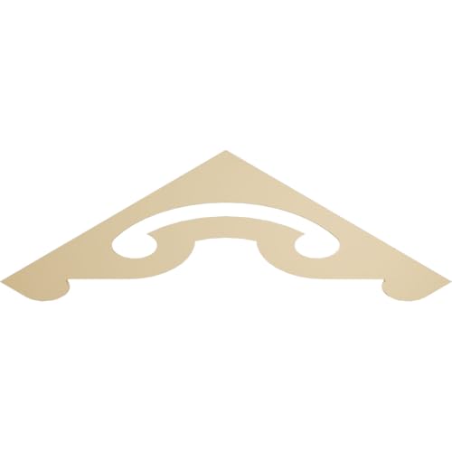 72"W x 21"H x 1 1/2"P (7/12) Pitch Northwest Signature Urethane Gable Pediment, Primed Tan