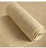Hessian Table Runner, Natural Jute Burlap Rustic Fabric Roll for Crafting, Wedding, Party Table Decoration (30cm x 10m)