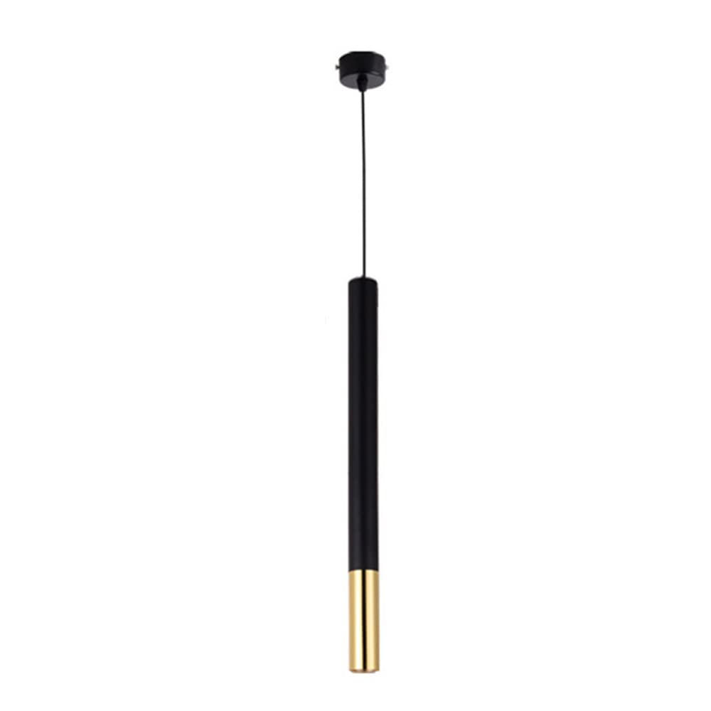 Lustre noir 12W LED anti-éblouissement suspension tube fine pour éclairage ciblé