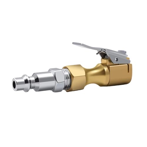 Boquillas de inflado: inflador de material de latón, conector de inflado de calibre Americn de conexión rápida, portabrocas de neumático recto, boquilla de inflado de neumáticos para automóviles