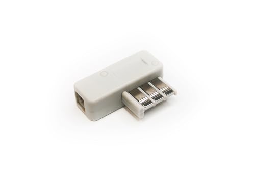 Prise Téléphonique vers RJ11 - Adaptateur Téléphonique avec Connecteur RJ11 - Convient pour la France - Prise T Blanche