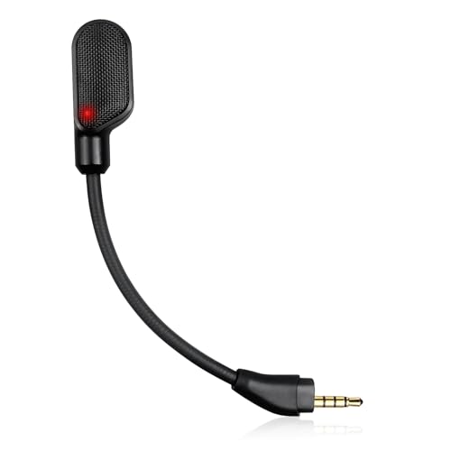 weishan Mic Compatible with HyperX Cloud III/Cloud 3 Gaming Headset, 3.5mm Detachable Noise Cancelling Microphone Boom with Mute LED Indicator for PC, Xbox One, PS4, PS5 by weishan - Used condition - US$9.10