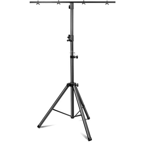 Bloazzup DJ Lights Stand 41-95 Inch, Heavy Duty DJ Stand 1 Pack, Adjustable Height Par Can Tripod Stage Light Stand 8ft, DJ Lighting T Bar Suitable for Stages, Bar, Banquet, Party