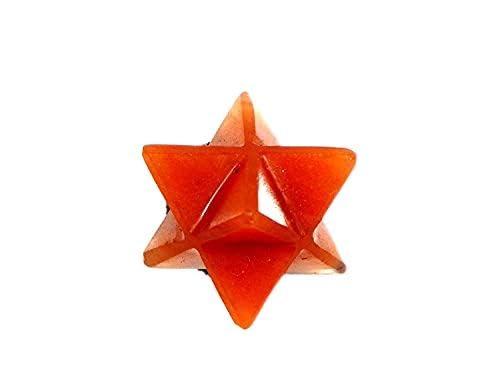 Étoile de Merkaba en aventurine orange naturelle de 6,96g