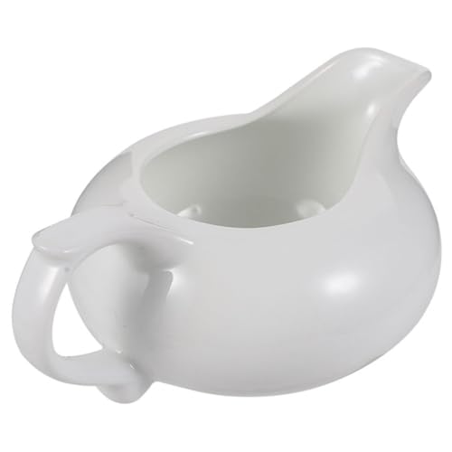 SMASOLO Recipiente De Cerámica Con Vertedor Plano, Taza Para Salsa Pequeña, Contenedor Para Salsas Calientes y Frías, Adecuado Para Restaurantes y Uso En Mesa