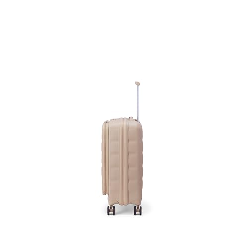 Image of American Tourister Bitbloc | Cabin Trolley Bag (55.5 cm) | 34 Ltrs | 360 8 Wheel Spinner | Hard Case | Recessed TSA Lock | 3 Years Global Warranty | Coffee
