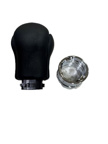 Image of Premium Imported Leatherise Gear Lever Knob Suitable for /Innova Crysta 2016-2026 Black with Chrome Ring 5 Speed Manual Transmission 33504-0K200-C0