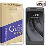 [2-Pack]T-Mobile Revvl Plus Tempered Glass Screen Protector, ZeKing 0.33mm 2.5D Edge 9H Hardness [Anti Scratch][Anti-Fingerprint] Bubble Free, Lifetime Replacement Warranty