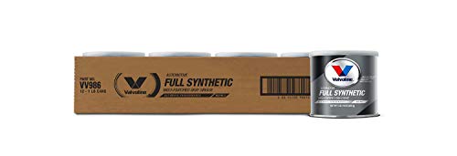 Valvoline Moly-Fortified Gray Full Synthetic Grease 1 LB Tub, Case of 12