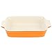 ceramiczna blacha do pieczenia naczynie do serwowania prostokątne naczynie do pieczenia z uchwytem ceramiczna blacha do pieczenia naczynie do zapiekania na obiad z ciasta w piekarniku (żółty) (pomar
