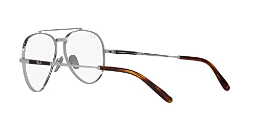 Image of Ray-Ban unisex-adult Rx8225v Aviator Titanium Pilot Prescription Eyewear Frames