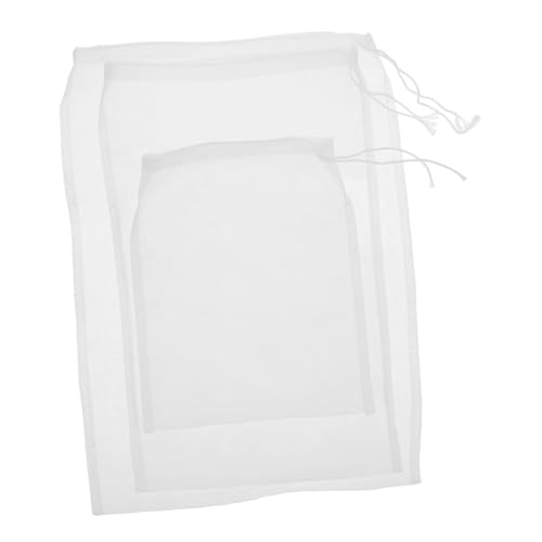 CIYODO 3個 点食品グレードメッシュ?水袋 ナッツミルクバッグ 高効率濾過 複 野菜果汁豆乳用 簡単絞り操作 衛生的再利用可能キッチンフィ