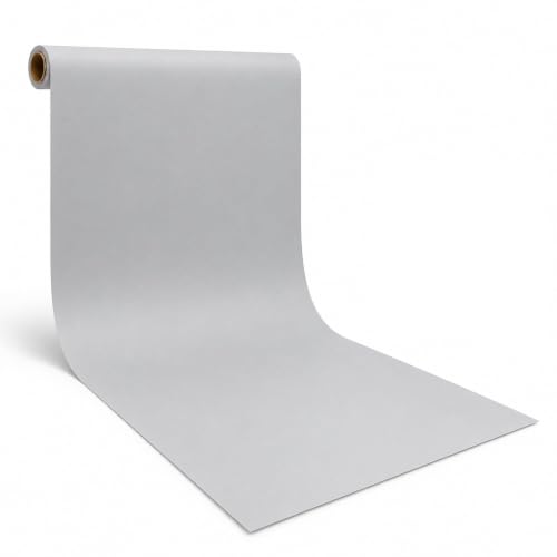 Kavier Papier de fond gris clair - 1,35 x 10 m - Rouleau de toile de fond professionnelle sans couture et sans reflets - Carton de fond de qualité supérieure pour studio photo, portrait et