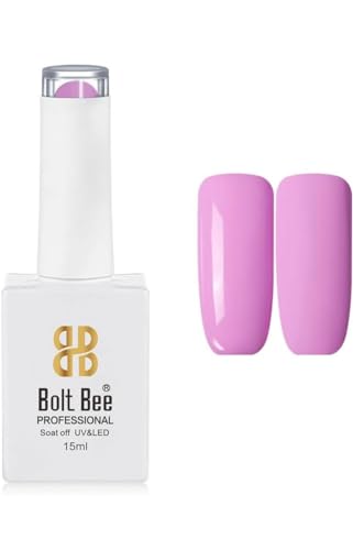 Image of Bolt Bee Bubblegum Pink Color Gel Nail Polish Soak Off UV Gel DIY at Home 15ML Manicure Salon Nail Art