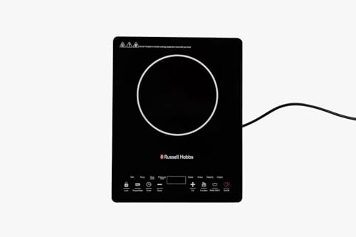 Image of RUSSELL HOBBS Preciso 2000W Induction Cooktop | Digital Touch Control with Live Power Display |8 Heat Levels up to 600C | All-Pan Compatible | 24H Timer |Crystal Glass Surface | Smart Safety Controls