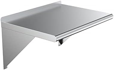 Express KitchQuip Stainless Steel Wall Shelf | Metal Shelving | Garage, Laundry, Storage, Utility Room | Restaurant, Commercial Kitchen | NSF