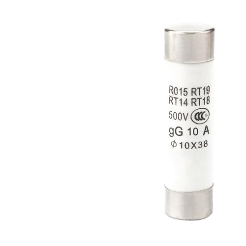 Fusible 10x38 mm 10A 500V cerámico rápido para portafusibles RT18 RT14 RT19 caja de 10 piezas