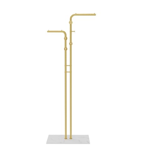YZDKR Perchero Metal Coat Rack Stand Hall Tree Clothing Rack with Marble Base Free Standing Coat Hanger Stand Gold Garment Rack Hat Stand