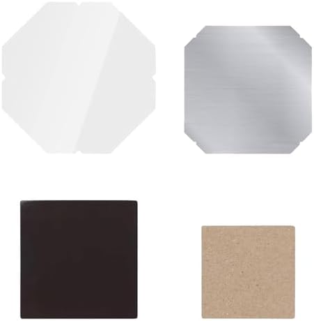 Square Refrigerator Magnet Maker Supplies | 500/1000 Sets for DIY Sticker Machine | Includes Transparent Film, Metal Shell, Strong Magnet & Cardboard/Acrylic for Crafting
