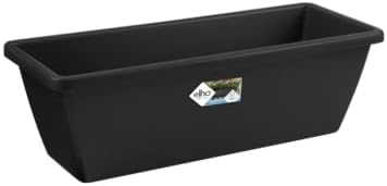 elho Barcelona Trough 50 - Planter for Balcony & Outdoor - Ø 49.8 x H 16.0 cm - Black/Anthracite