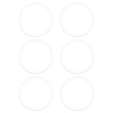 KESYOO 6個 厚 高耐久 ガラス製腕時計用フラットレンズ 時計修理パーツ 精密研磨エッジ 設計