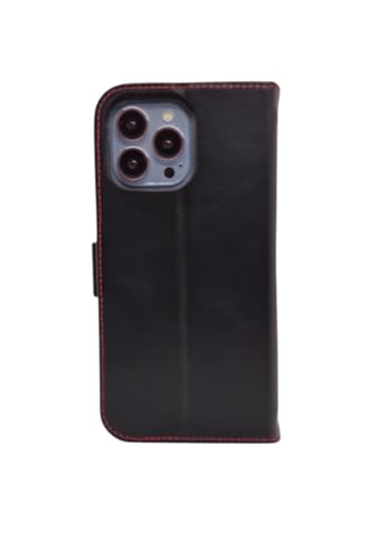Étui pour iPhone 13 compatible MagSafe Ed Hicks en cuir noir