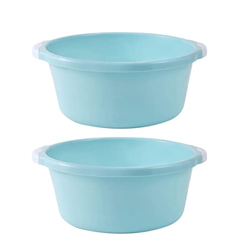 STOBAZA 2pcs Round Foot Basin Plastic Wash Basin Sink for Bathroom and Kitchen