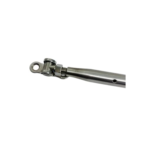 Tensor Deck Toggle y Swage Stud de 1/4" para cable de 1/8" de acero inoxidable T316 miniatura 5