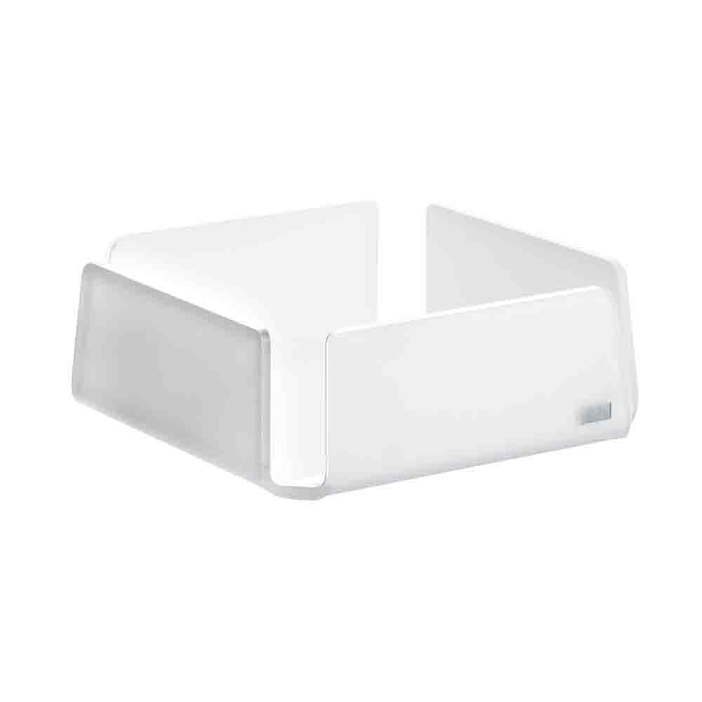 VESTA Portatovaglioli Like Water - Bianco satinato - 21,5x21,5x7,5 cm - Cristallo acrilico - Made in Italy