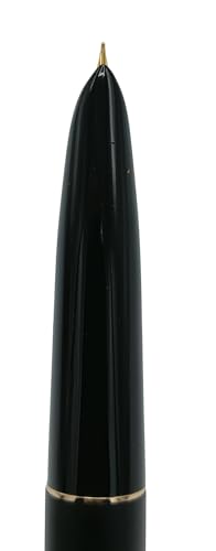 Image of GOLD LEAF Jinhao 911 Matte Black Fountain Pen - Extra Fine Nib, Classic Metal Body, Smooth Writing with Ink Converter. (Matt Black With Gold Clip)