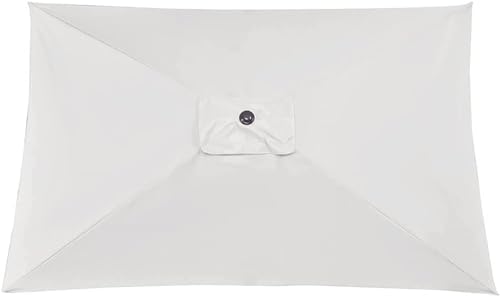 RRHCW Sonnenschirmbezug Ersatz 300x200cm, Rechteckiger Sonnenschirm Für Balkon & Terrasse - Schirm Knickbar Gartenschirm Bespannung Ersatzbespannung Für 3X2m/6 Arme Sonnenschirm-Gelb