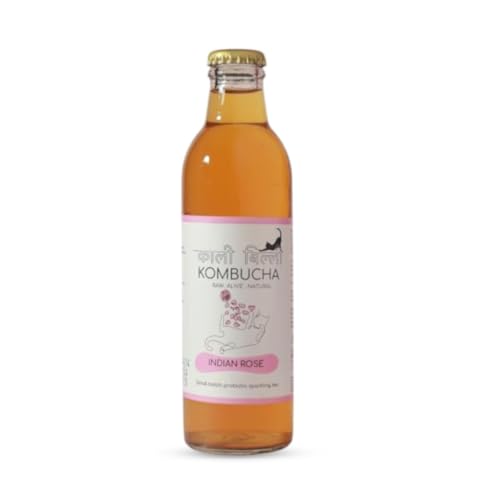 Image of KAALI BILLI Kombucha Indian Rose, Pack of 1 | Fermented Tea, All Natural, Gut Healthy Drink | 1 x 250ml | Vegan, Preservative free, Low calorie, Low sugar