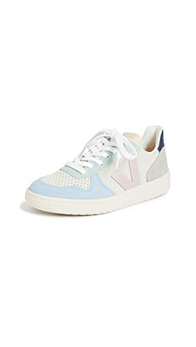 Image of Veja Women's V-10 Sneakers, Multico /Natural /Babe, 6 Medium US