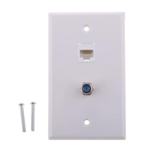 FASHIONMYDAY® 16xCoaxial F Connector Ethernet Network Jack Wall Plate Socket | Computers/Tablets & Networking | Computer Cables & Connectors | Networking Cables & Adapters-picture-20