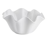 Ipetboom Ceramic Fishtail Seasoning Dish Mini Bowl for Condiments and Snacks White Porcelain Relish Plate for Soy Sauce Vinegar Nuts Fruits Tableware for Home and Restaurant Use