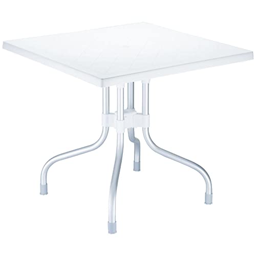 Forza Square Folding Table 31 Inch - White #TOP9