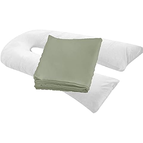 MoonRest Pregnancy Full Body Pillow Cover U-Shaped – Universal Fit U Replacement Cover for Maternity Pillow (Smoky) Cover