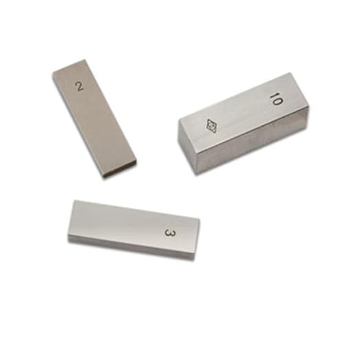 Precision Gage Block Set - 10mm, 20mm, 30mm, 40mm, 50mm, 100mm Steel Calibration Gauge for Micrometer, Vernier Caliper & Square Measurement Tools