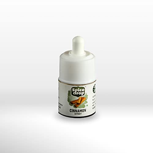 Spice Drop Cinnamon Cassia Extract – Baking, Cooking, Smoothie, Dessert, Coffee, Tea | Premium Quality Rich Aroma & Flavor | No Added Color or Preservative | Sri Lanka Origin | Vegan | 0.17 Oz