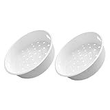GARVALON 2 Piezas Cesta Vaporera Plástica Reutilizable para Olla Arrocera Estante para Cocción Al Vapor de Verduras Huevos y Mariscos Diseño Antideslizante y Ligero