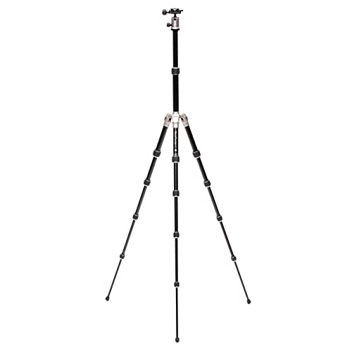 Benro Mefoto Backpacker Travel Tripod, Ballhead And Monopod In Titanium, 0 Series Aluminum Legs, 4 Leg Sections, Twist Leg Locks, Padded Carrying Case (Bmbpattn) #TOP1