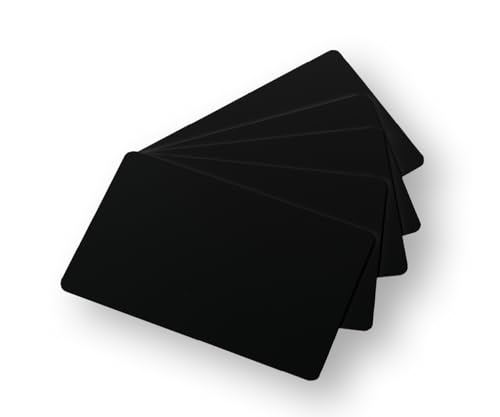 Evolis Cartes – 30 mil PVC, U Noir mat – 86 x 54 mm 500 carte (N), c8001