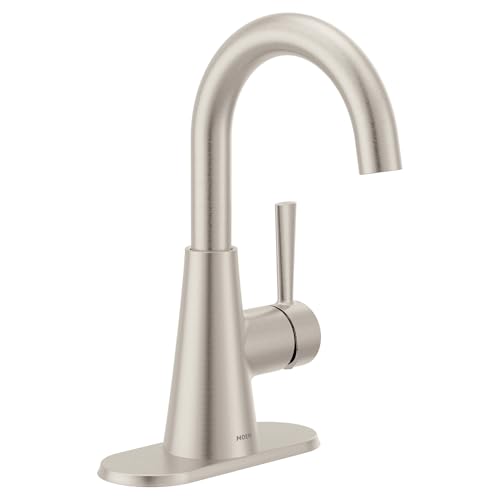 Moen 84021SRN Ronan 1-Handle Bathroom Faucet, Brushed Nickel by Moen - Used condition - Image 8