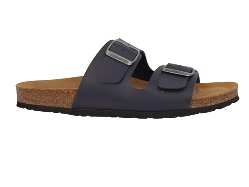 Romika Men's Slide Flat Sandal, Navy, 9