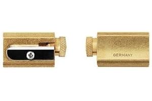 Brass Pencil Sharpener: DUX Adjustable Sharpener with Leather Case
