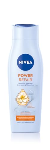 NIVEA Power Repair Reparatur Shampoo, reparierendes Haarshampoo gegen Spliss mit Squalan Serum und Monoi-Öl, Pflegeshampoo für gesunde Haare und mehr Glanz (250 ml)